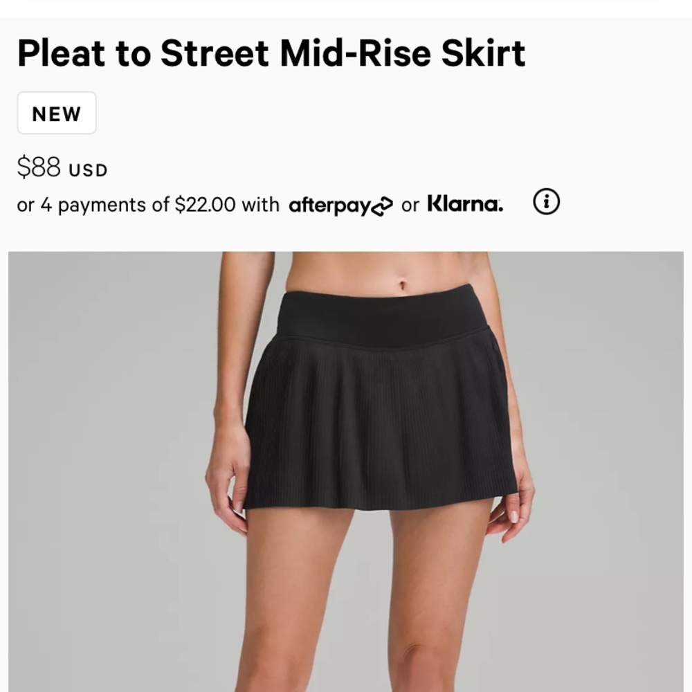 Pleat to Street Mid-Rise Skirt - Black